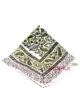 Шелковый платок с индийским узором (бежево-коричневый)