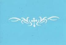 Самоклеющийся трафарет для тату "Сross"