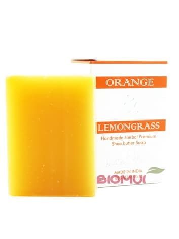 Натуральное мыло с маслом ши, красным апельсином и лимонником «Indian Khadi»