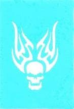 Самоклеющийся трафарет "Skull with wings"