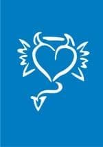 Самоклеющийся трафарет для тату "Evil heart"