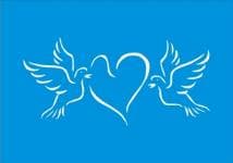 Самоклеющийся трафарет для тату "Горлицы"